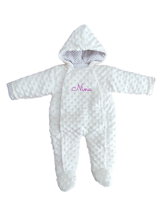 Combinaison velours bébé